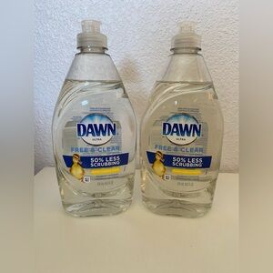 Dawn Ultra Free & Clear Lemon Essence Scent Dishwashing Liquid 2-Pack 14.6 Fl Oz